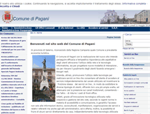 Tablet Screenshot of comunedipagani.it
